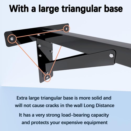 Starlink Gen 3 Mount, Ybervont Starlink Mounting Kit, Heavy Duty Long Wall Mounts for Internet Kit Satellite, Pole Mount with Pipe Adapter (Long Wall Mount)