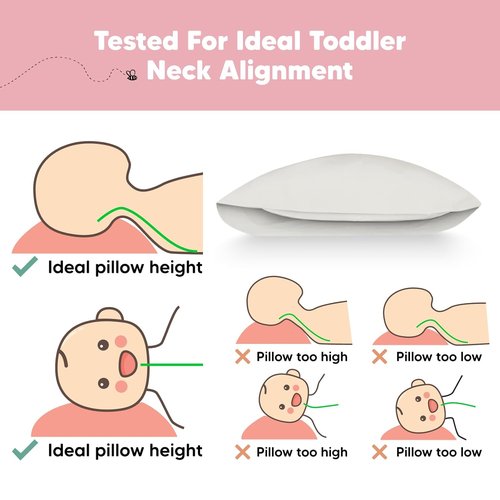 My Little Dreamy Toddler Pillow - Organic Cotton Travel Bed Pillowcase, Soft & Breathable | 13x18 inches, Clay Color