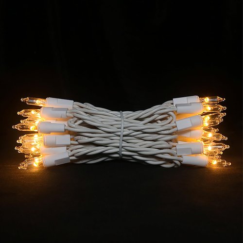 New Upgraded Clear Christmas Lights - 35 Count Classic Warm White Mini String Lights with LED Bulbs for Tree, Crafts, Indoor and Outdoor Use, UL Certified, Connectable, 8.5 Feet White Wire