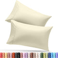 Utopia Bedding Queen Pillow Cases - Soft Brushed Microfiber - 2 Pack, Envelope Closure, Ivory 20x30 Inches