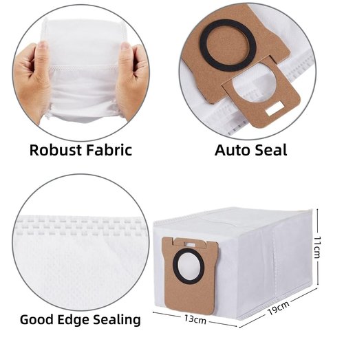 Accessories Kit for Xiaomi X20+ / X20 Plus / X10+ / X10 Plus Robot Vacuum, 1 Main Brush, 3 Filter, 4 Side Brush, 6 Mop Pads, 6 Dust Bag, Replacement Parts Spare Repair Replace Attachments