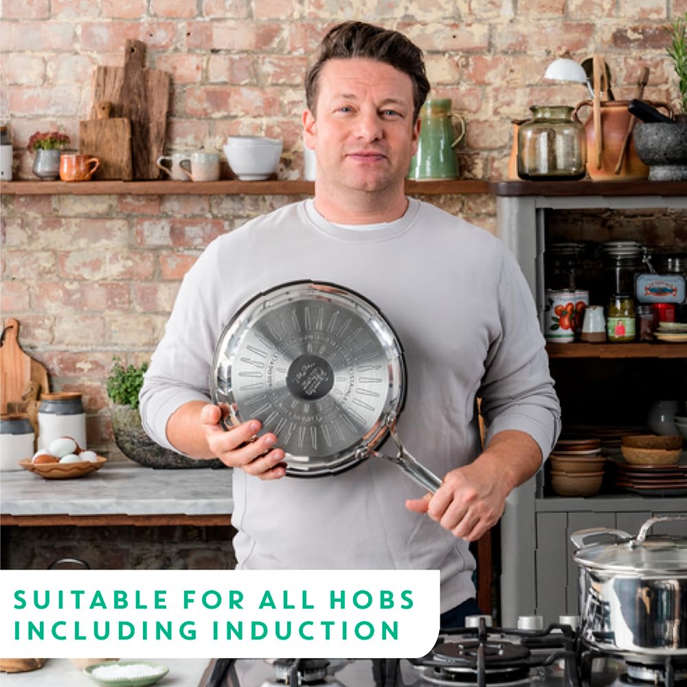 Tefal Jamie Oliver by Cooks Direct Stainless Steel 20cm Frying Pan