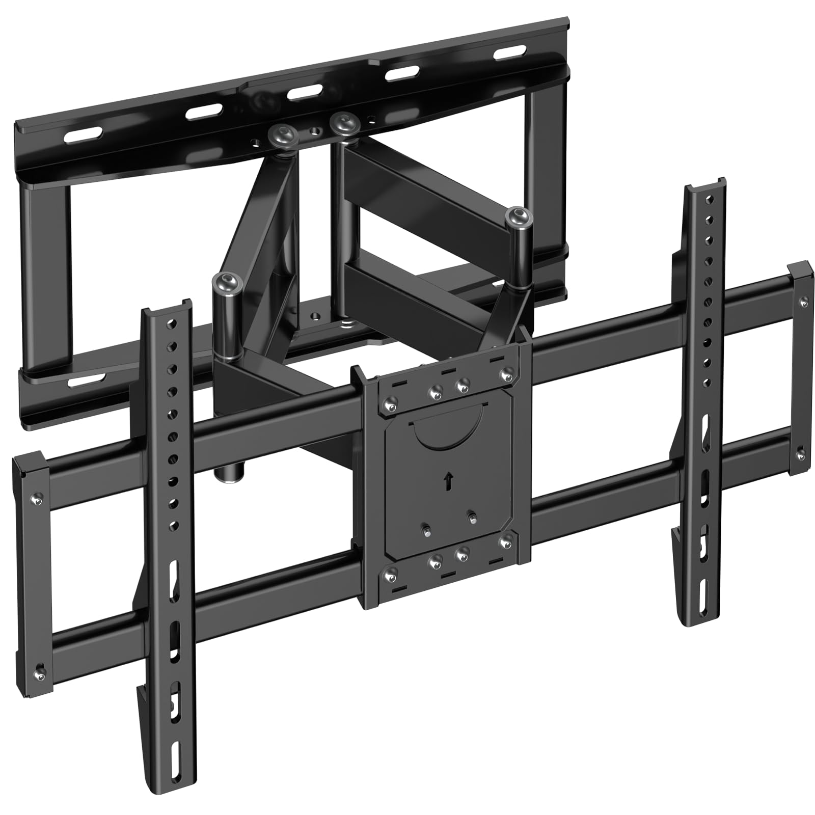 WNJQBY Full Motion TV Wall Mount - 37-85'' Flat/Curved TVs, Swivel Articulating Arms, Max VESA 600x400mm, Tilt Rotation, Holds up to 135 lbs