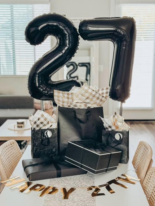 Happy 26th Birthday Balloon by [Brand Name] - Large 40 Inch Black Foil Number Balloon for Men & Women | Perfect for Weddings & Engagements