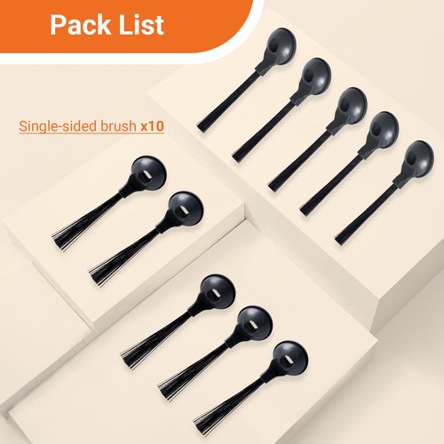Side Brush Replacement Parts and Accessories for Shark AI AV2501S AV2501AE AV2800ZE AV2610WA RV2610WA AV911S AV970 RV2502AE RV2520AOUS AV2310 RV912S UR2500SR Robot Vacuum Cleaner Attachment -10 Pack