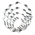 Circle Plaque Cookie Cutter Set Extra Large - 5 inch, 4 inch, 3 inch, 2 inch - 4 Piece Round Fancy Plaque Frame Cookie Cutters Shapes Molds - Stainless Steel