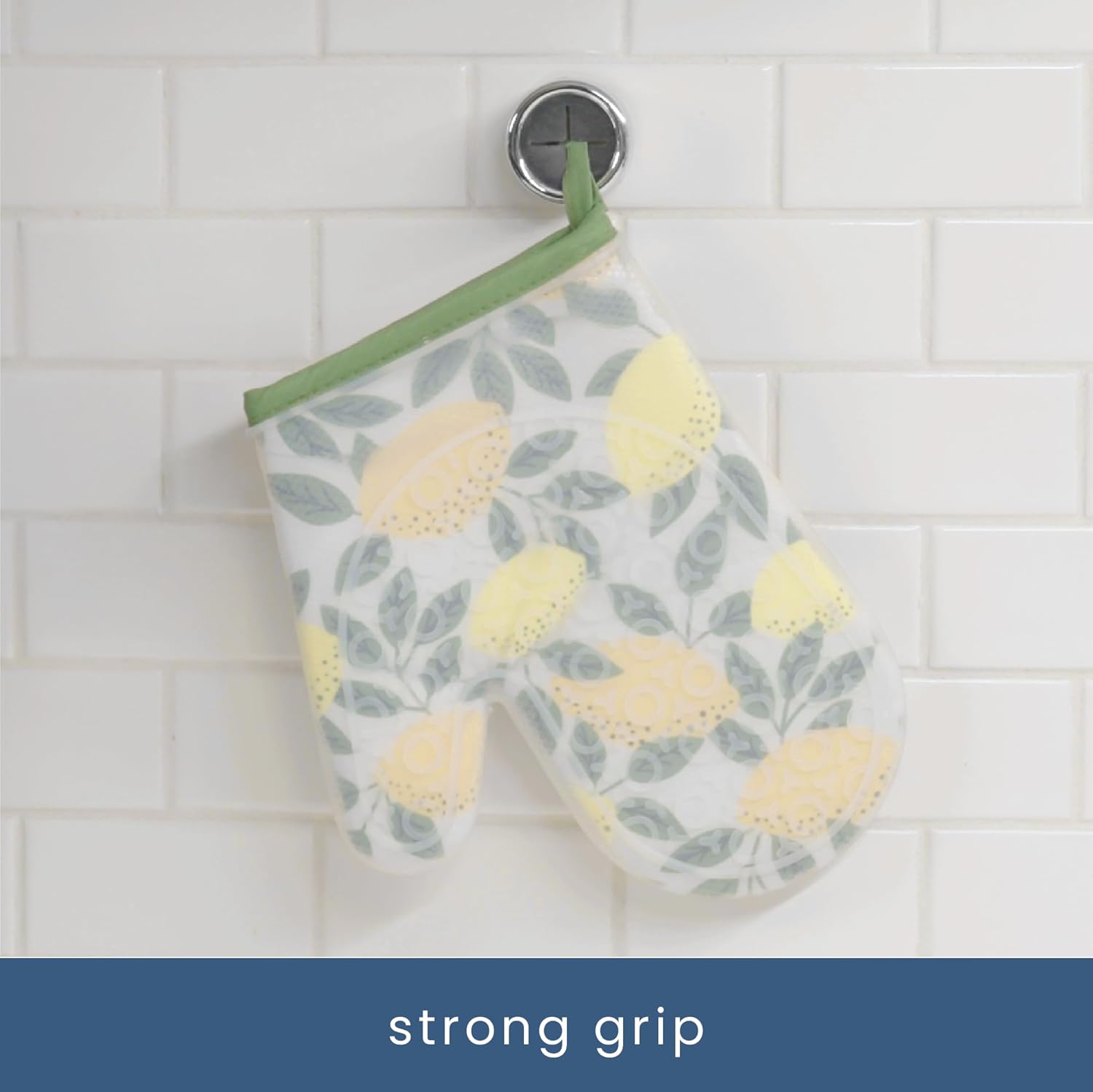 S&T INC. Round Adhesive Towel Hooks - Durable Grey Holders for Kitchen & Hand Towels | 4 Pack
