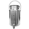 SWRONP 2.6 Gallon Water Dispenser,10L Water Jug304 Stainless Steel Milk Can with Spigot,Airtight Food Storage Bucket,Leak-proof Liquid Storage Container with Tight Lid and Long Swivel Handle,Oil Pail