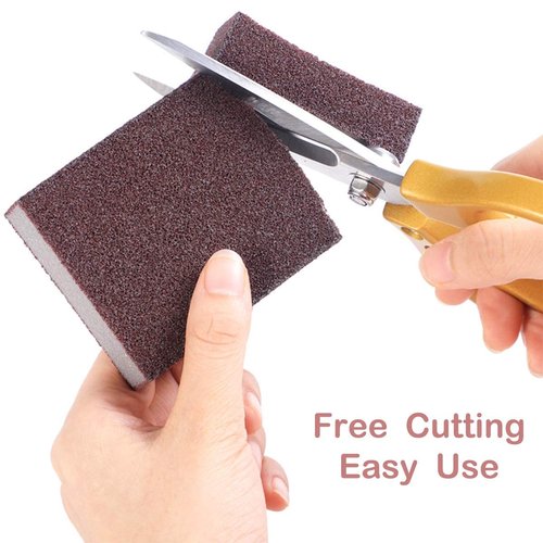 Krisler Carborundum Sponge Nano Emery Sponges Caspian Stone Pot Clean Brush Rust Eraser Grit Scouring Pads Pot Cleaning Pads with Carborundum Washing Kitchen Cleaner Tool 8pc