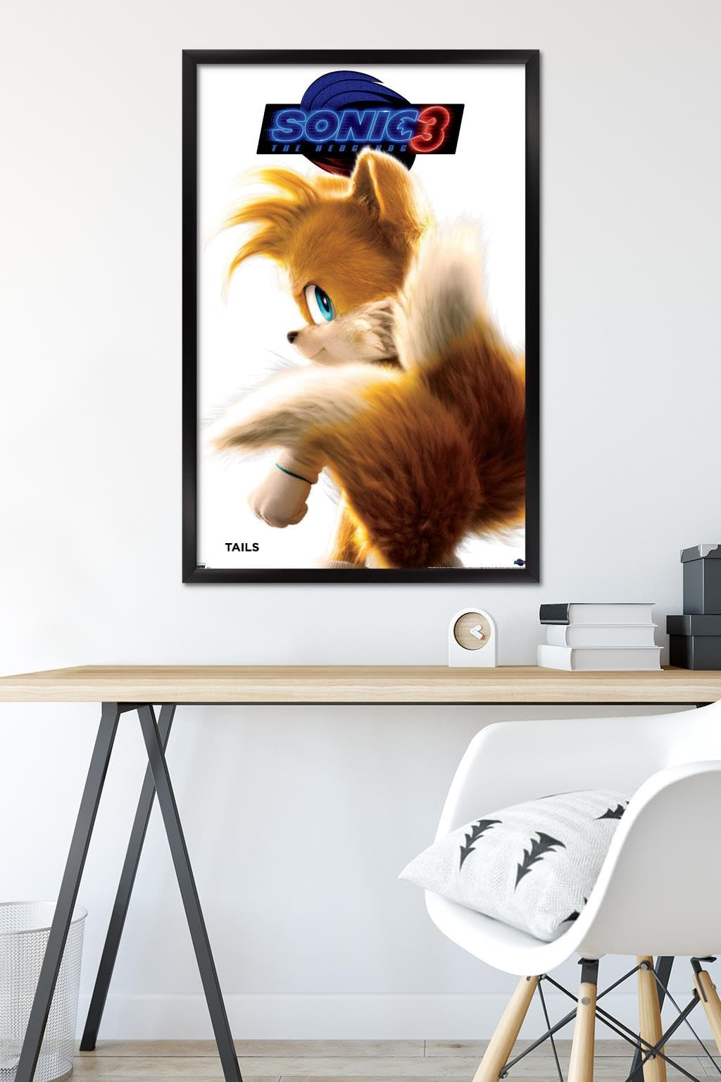 Sonic the Hedgehog 3 - Tails Feature Series Wall Poster, 34L" x 22.4W", Black Framed Version