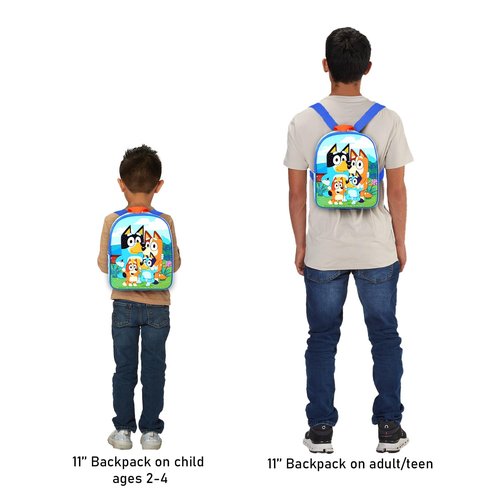 Bluey Mini Backpack for Kids - Bundle with 11" Small Bag for Girls Plus Button | Bluey Backpack Purse Set