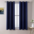 ChrisDowa Blackout Curtains - Thermal Insulated Room Darkening Panels Set (Navy Blue, 38W x 54L)