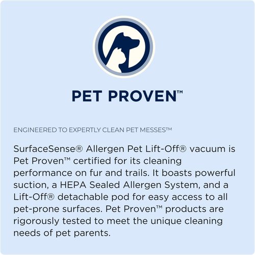 Bissell SurfaceSense Pet Upright Vacuum - Tangle-Free Brush Roll & Lift-Off Technology for Allergen Removal
