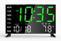 Haimiage Mirror Digital Loud Alarm Clock with with Date,Indoor Temperature,USB Charging Port,Dimmer,Adjustable Volum,12/24H,Snooze,Dual Alarms (Weekday/Weekend),Perfect for Bedroom and Living Room