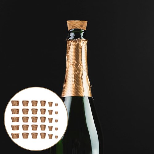 30Pcs Cork Stoppers, Mini Tapered Cork Plugs Wine Bottle Corks Plugs Replacement Corks for Glass Bottles,Crafts & Home Decor, Wine Bottles, Salt and Pepper Shakers, 6 Sizes