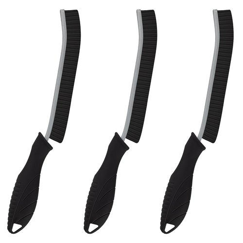 KMOSENIA Cleaning Brush - 3 Pcs Hard Bristle Crevice Cleaning Brush, Grout Brush, Scrub Brush Cleaning Supplies, Gap Cleaning Tools for Bathroom Kitchen Toilet Window Track (3, Black)