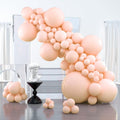 PartyWoo Pastel Orange Balloons - 100 Pcs in Various Sizes for Wedding & Baby Shower Decor