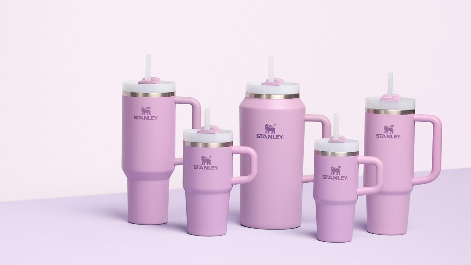 STANLEY Quencher H2.0 Tumbler - 14 oz Insulated Stainless Steel Cup with Handle & Straw | BPA-Free | Lilac