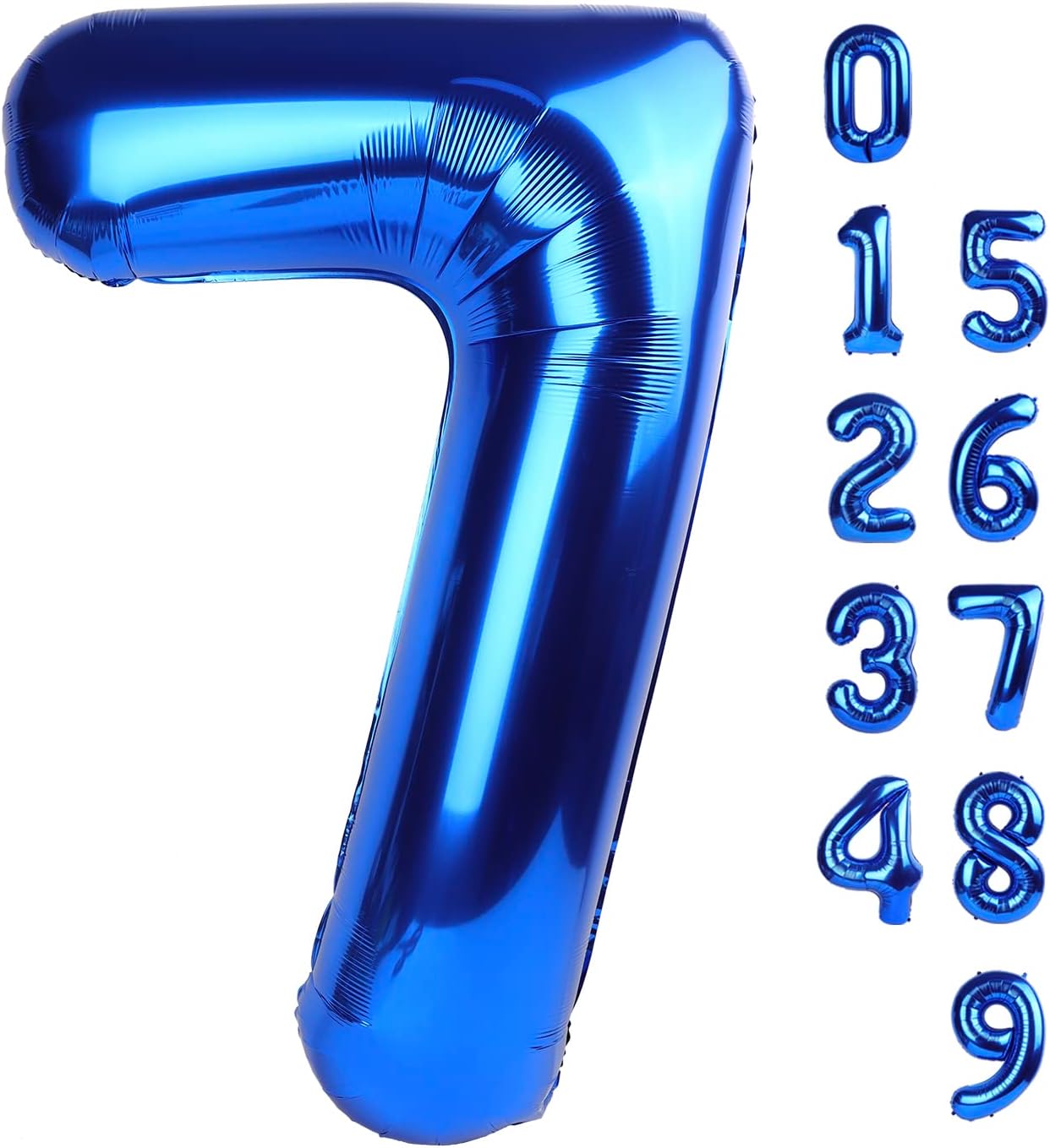 Skiennix 40-Inch Navy Blue Number Balloons - Perfect for 6, 7, 17, 27, 70 Birthday & Engagement Celebrations