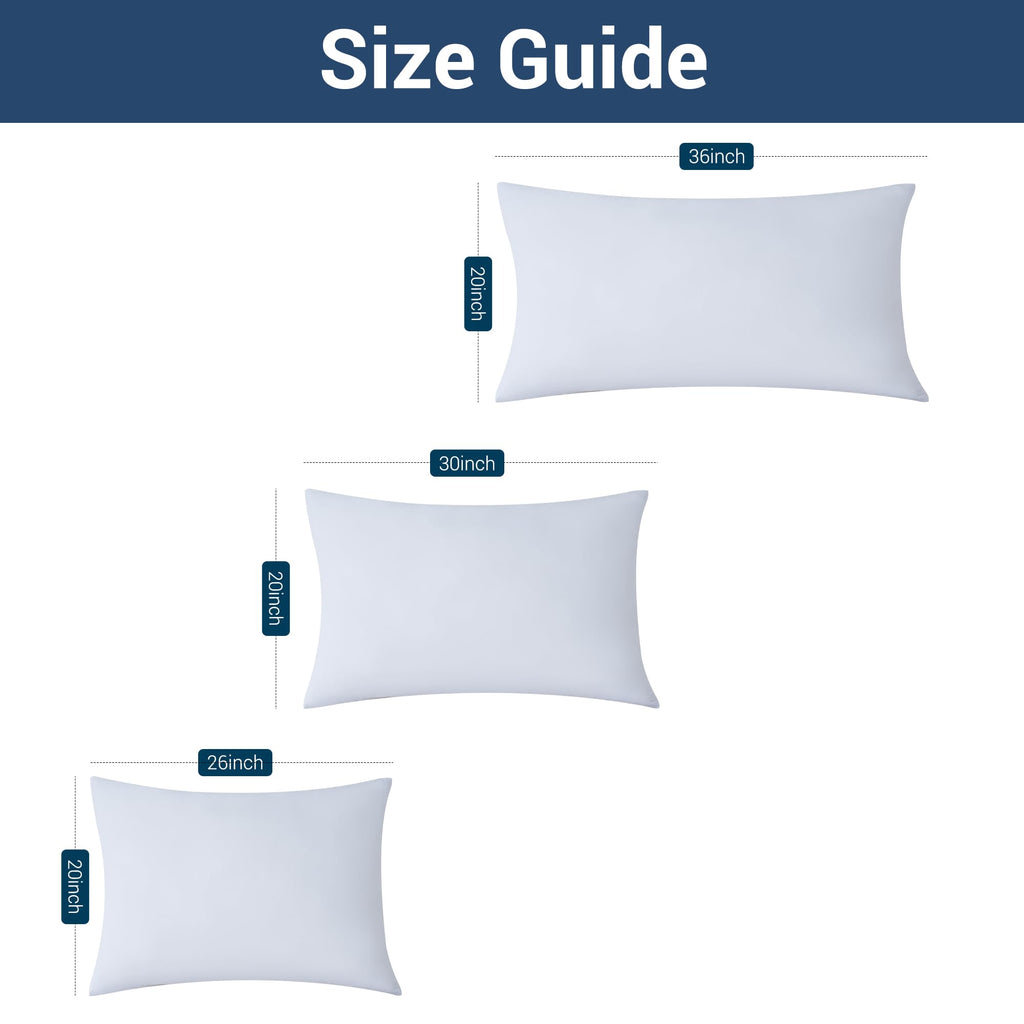 CULVE Bed Pillows King Size Set of 4 Pack for Sleeping- Medium Support 20"x36" Soft Pillow, Down Alternative Filling for Side Back Stomach Sleeper