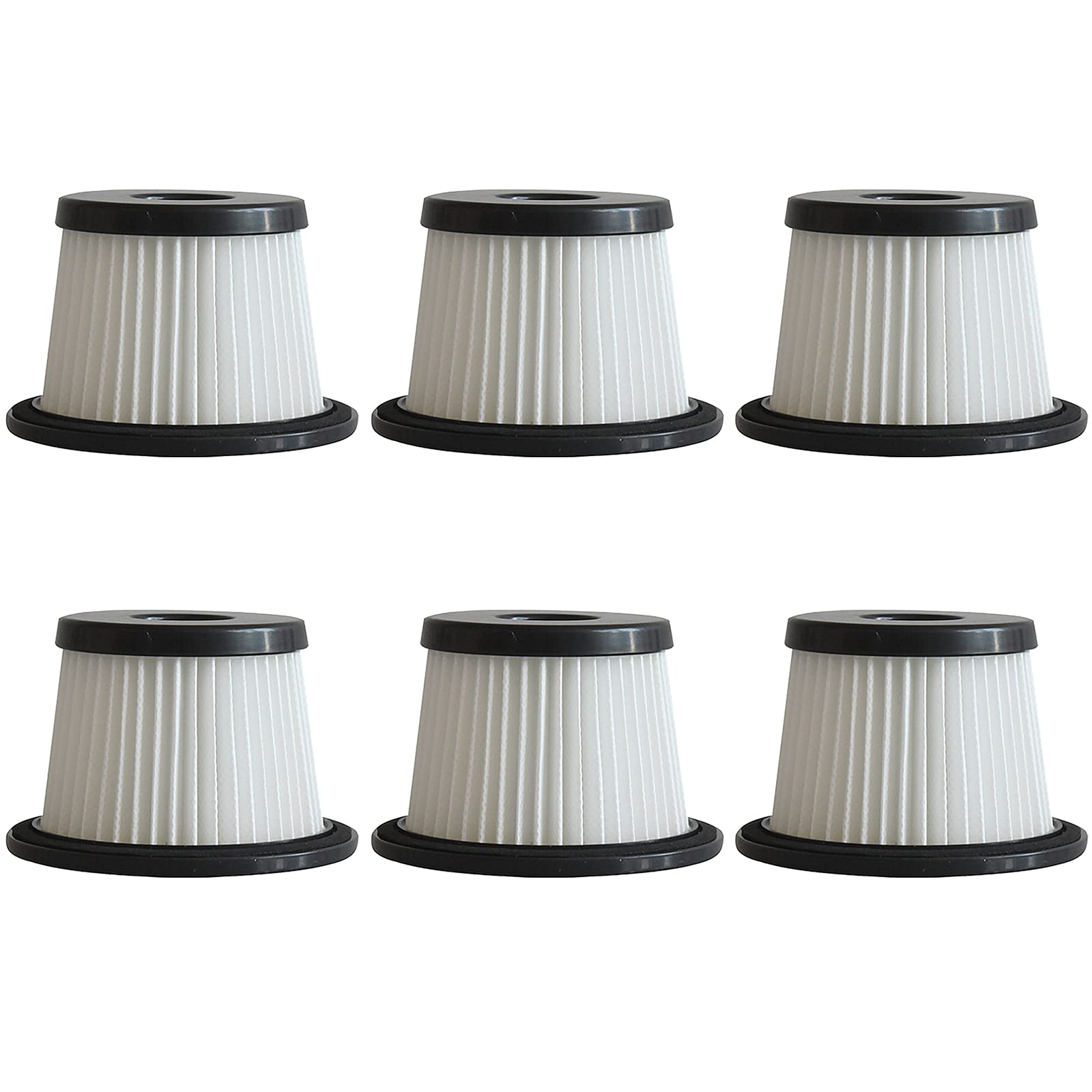 VideoPUP 6pcs Replacement HEPA Filter Washable Resuable Vacuum Dust Filters Compatible with MOOSOO K24 Cordless Vacuum