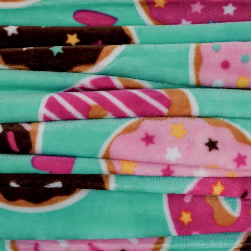 Donut Day Dreams Super Soft Throw Blanket - 50x60 Throw Blanket for Bedroom, Living Room, Spring Time, Holidays, Kids, Babies, Adults & Decor, Gifts Blue Donuts Blanket
