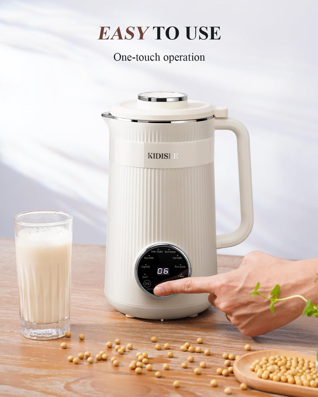 Skiennix 8-in-1 Nut Milk Maker Blender - 32oz Automatic Machine for Soy, Almond, Oat & Coconut Beverages