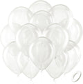Bezente Clear Balloons - 100 Pack 12-Inch Round Transparent Latex Balloons for Weddings & Parties
