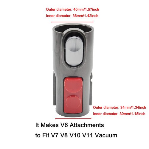 EZ SPARES Compatible Vacuum Parts Replacement for DYS V8 Adapter Make V6 Attachment to Fit V11 V8 V10 V7 Cordless Vacuum Cleaner Parts Tools Replacement