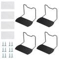 Jevuoyee 4 Pack Heavy-Duty Mattress Gripper, Reinforced & Extra-Long Retainer Bar, Metal Non-Slip Mattress Slide Stopper, Universal Fit for Most Bed Frames to Prevent Sliding (Black)