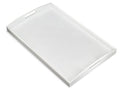 Bam & Boo White Bamboo Serving Tray Extra Large with Handles for Food, Drinks, Storage, Decor, Vanity, Breakfast, Parties, Weddings, Picnics(23.6” x 15” x 2.35”, White)