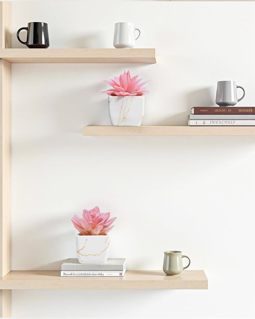 Taybonds Artificial Succulent in 2PCS White Ceramic Pot, Small Fake Succulents Plants for Office and Desk Decor,Bathroom, Bedroom, Shelves, Vanity for Women