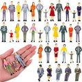 Skiennix Miniature People Figurines - 30 Pcs 1:30 Scale Tiny Models for Realistic Scenes