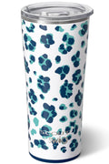 Swig Life 22oz Insulated Tumbler, Travel Coffee Tumbler with Lid, Cup Holder Friendly Travel Coffee Mug, Stainless Steel (Cool Cat)