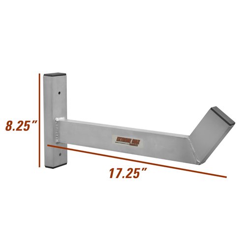 Extreme Max 5001.6627 Wall-Mount Dirt Bike Tire Hook – Aluminum Tire Holder for Garage, Shop & Enclosed Race Trailers – Silver