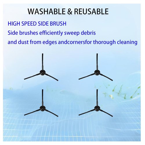 Replacement Accessories Kit For ILIFE A12 pro / V9 / V9 Pro Robot Vacuum,parts 4 Side Brushes 3 Mop Pads 3 Hepa Filters 3 dust bags
