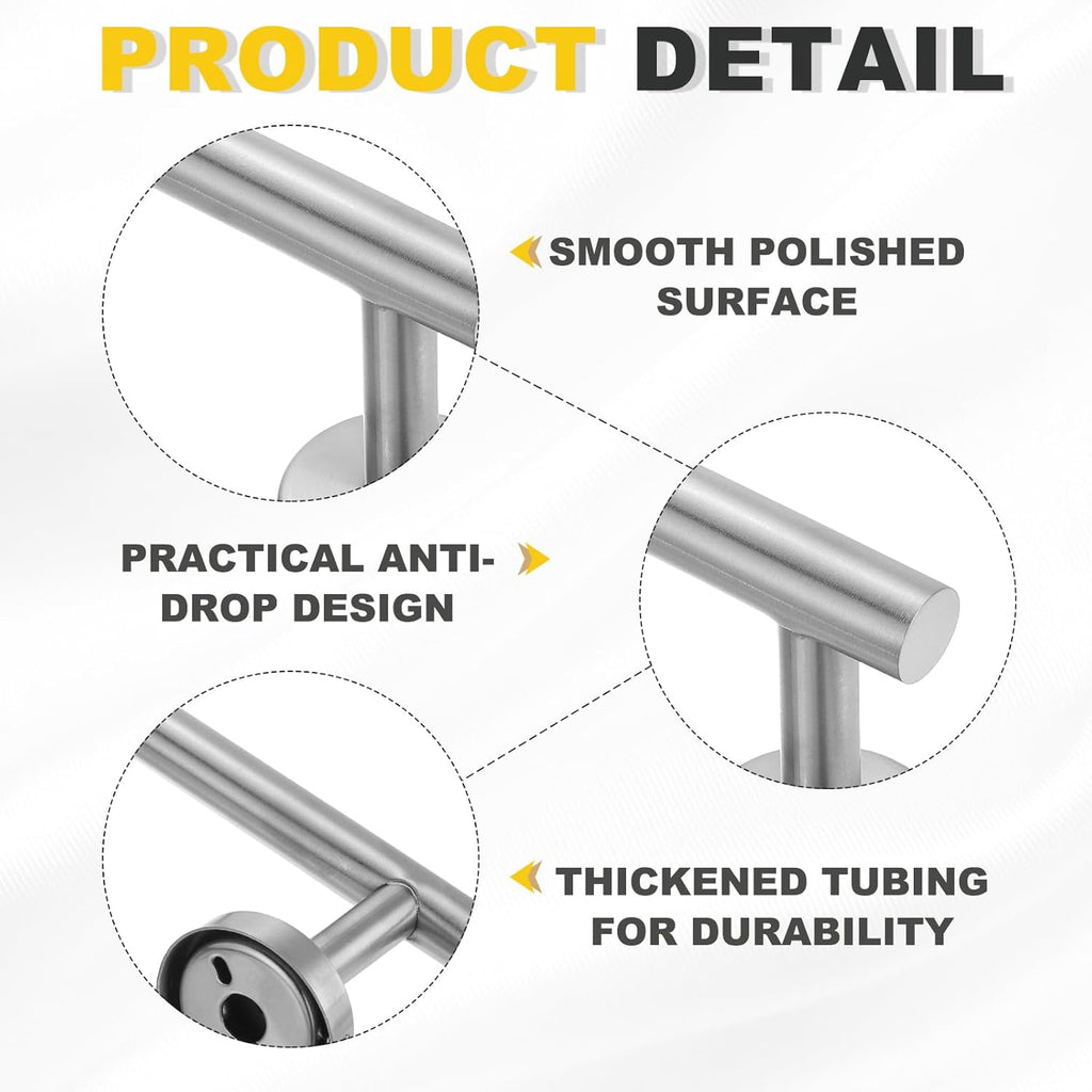uxcell Stainless Steel Toilet Paper Holder - Rustproof Wall-Mount Design | 6.2-Inch Silver Finish