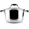 AVACRAFT 18/10 Tri-Ply Stainless Steel Dutch Oven, Chef’s Pan with Glass Lid, Induction Compatible, Multipurpose Stock Pot, 5 Quart