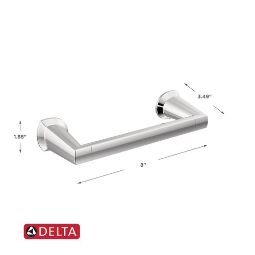 Delta Galeon (1-Pack) 8'' Towel Rack for Bathroom Polished Chrome Towel Bar for Bathroom Wall Hand Towel Holder Rod Wall Mounted Kitchen Towel Holder 77208