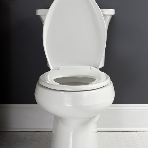 Bemis Aurora Slow Close Toilet Seat, Easy Clean Hinges and Adjustable Perfect Fit Plastic Seat, Made in USA, Elongated, White