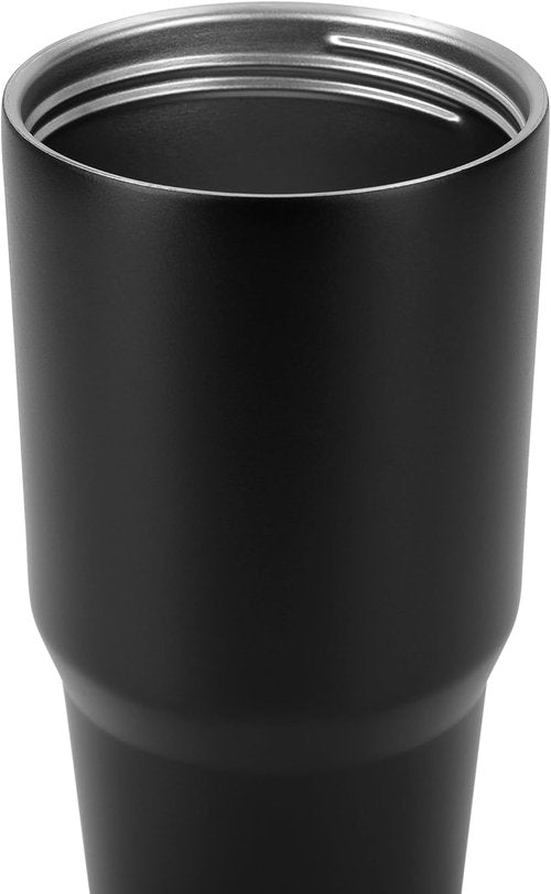 Makerflo 30 oz Black Powder Coated Tumbler - Pack of 25 with Upgraded Handle & Leak-Proof Lid for Crafting