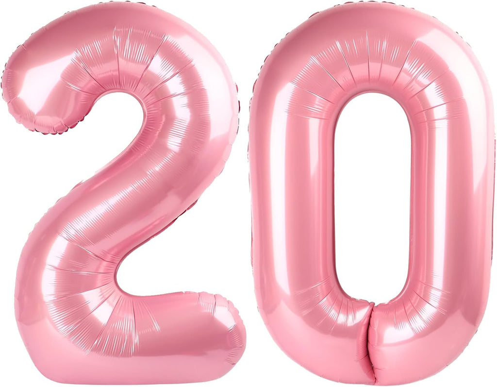 Pearl Pink 40-Inch Number Balloons by [Brand Name] - Perfect for Birthdays, Anniversaries & Proposals