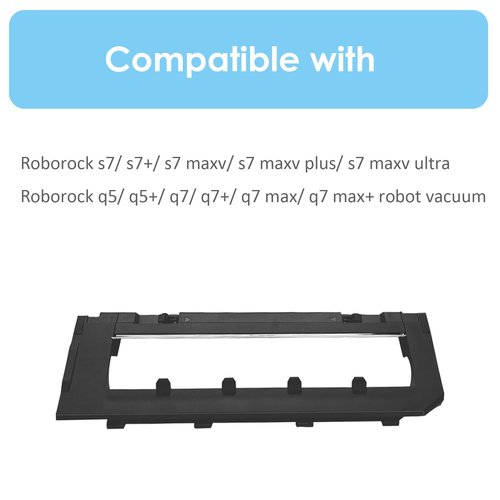MOBETMO Main Brush Cover Compatible with Roborock S7 MaxV, Q5, Q7 Robot Vacuum Series - Replacement Brush Guard, Black