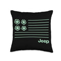 Jeep Modern Flag Throw Pillow