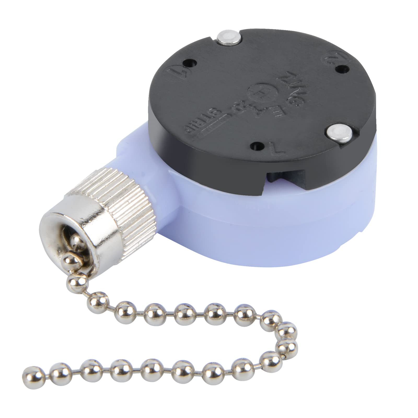 ZE-228s 2 Speed 3 Wire Ceiling Fan Switch Pull Chain Switch Lamps Replacement Parts Ceiling Fan Accessories(Nickel Chain)