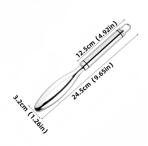 Fish Scale Remover,304 Stainless Steel Fish Scaler Easy Use Fish Descaler Tool,Fish Scaler Remover Lung Remover for Family Kitchen,Easy to Clean Kitchen Tool(9.65 * 1.26in)-SATONBEYI
