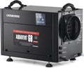 CREWORKS 130 PPD Commercial Dehumidifier - Efficient Crawl Space & Basement Moisture Control with Auto Defrost