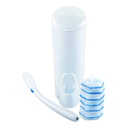 Clorox 03191CT Toilet Wand Disposable Toilet Cleaning Kit: Handle, Caddy & Refills, White (Case of 6)
