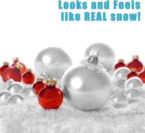 Artificial Snow - 8 Liters of Realistic Decorative Snow for Crafts & Holiday Decor