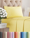 Hotel Luxury Twin XL Sheet Set by [Brand Name] - Comfy, Breathable & Cooling - Ultra-Soft, Deep Pockets - Yellow